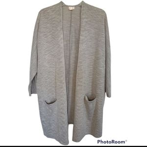 DONNI Sandwash Ribbed Oversized Open Cardigan Duster OSFA
